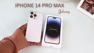IPHONE 14 PRO MAX SILVER UNBOXING | ASMR UNBOXING + ACCESSORIES