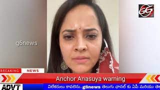 Anchor Anasuya Serious warning  | Anasuya serious warning | Anasuya | Jabardasth | g6news ll #g6news