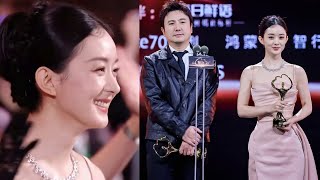 Viral moment Weibo Night 2024:ZhaoLiying shed tears when she and Shen Teng were crowned King - Queen