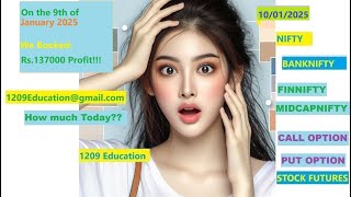 1209 Education Video 196 NSE Option Live Trading:10/01/2025 Nifty BankNifty Trading Tips Video -84.0