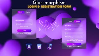 ✨ How to make Glass morphism Login/Sign-Up Form | Full HTML, CSS & JavaScript Tutorial! ✨