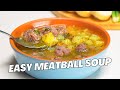 Homemade & Hearty MEATBALL SOUP in 30 MINUTES. Easy Comfort Food Cooking. Recipe by Always Yummy!