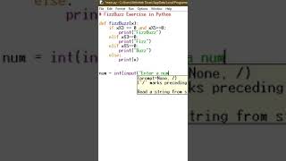 #shorts 🔥🔥FizzBuzz exercise in Python🔥🔥 | Code in description | #shorts