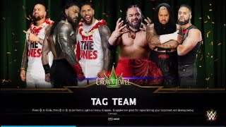 WWE 2K24 CROWN JEWEL | Jey & Jimmy Uso & Roman Reigns VS The Bloodline