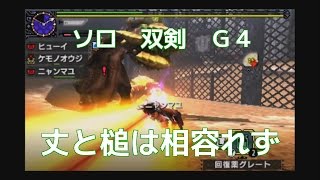 【MHXX】Ｇ4　ソロ　双剣　ヘタレハンターが行く！　丈と槌は相容れず戦