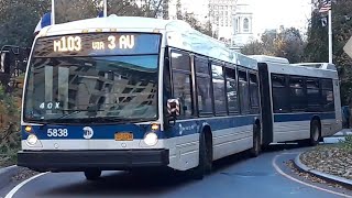 MTA: New Flyer XD60 [6065], NovaBus LFSA's [5838]/[5889] M103 buses