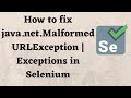 How to fix java.net.MalformedURLException | Exceptions in Selenium