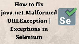 How to fix java.net.MalformedURLException | Exceptions in Selenium