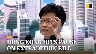 Hong Kong Chief Executive Carrie Lam hits pause on controversial extradition bill