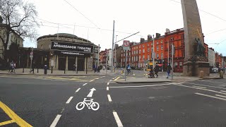 Protected bike lane from O'Connell St. to Parnell Square | Contraflow Dublin Bike Lane