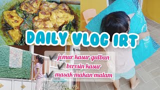 #vlogirt AKTIVITAS IRT | JEMUR KASUR | MASAK