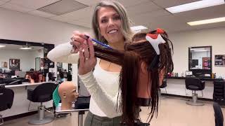 Uniform layer/ 90 degree layered haircut (VA state board haircut) detailed!