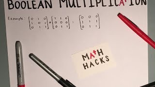 Boolean Matrix Multiplication: Easy to Follow Example!