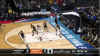 Wichita State vs. Miami: Angel Rodriguez lay-up