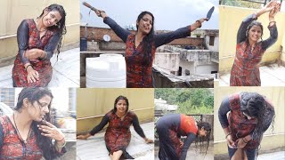 बारिश में नहाने से हो गया ये जरूरी काम | Baarish Vlog | Girl Rain Dance on roof