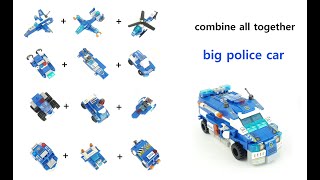 combine all 12 models to police assault car speed build