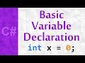 [C#] Declaring Variables In C# | Very Basic Variable Declaration & Assignment in Unity With C#