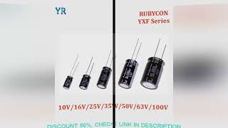 Rubycon-Capacitor eletrolítico 10V 16V 25V 35V 50V 63V 100V 1UF 2.2UF 10UF 47UF 100UF 200UF 330UF 47