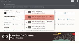 Create Data Flow Sequences in Oracle Analytics