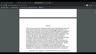 Using the Education Resource Information Center (ERIC) database