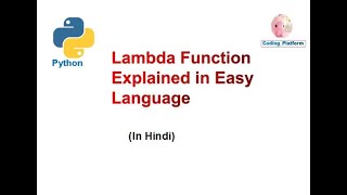 Lambda function in python in Hindi #Python #VsCode #Lambda function