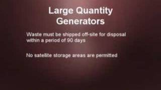RCRA Video - Hazardous Waste Management for Generators