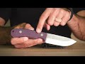 review of the purple tactical knife with d2 steel beta