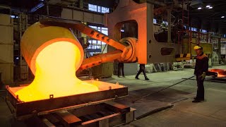 Dangerous Biggest Heavy Duty Hammer Forging Factory | Fast Extreme Ring Forging Rolling Process