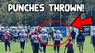 HUGE BRAWL at Patriots & Panthers Joint Practices