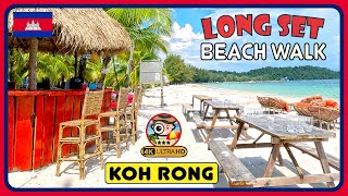 🇰🇭 Long Set Beach Koh Rong Cambodia (Paradise found on Koh Rong!) 4K Walking Tour / 4K Beach Walk