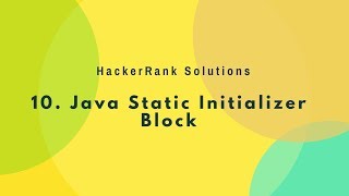 10. Introduction - Java Static Initializer Block | (Hindi)