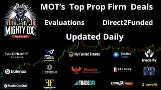 MightyOx's Picks for the top 10 Current #futures #propfirm Discounts. 02/07/2025