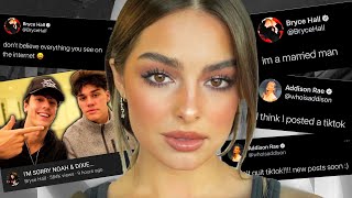 Addison Rae is QUITTING TIK TOK because of Bryce Hall...?