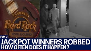 How often do casino jackpot winners get robbed?