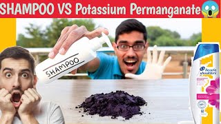 shampoo vs potassium permanganate। amazing experiment। #crazyxyz #shorts #experiment #viral