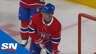 Max Domi Kicks Puck By Carey Price For Own Goal Against Tampa Bay Lightning