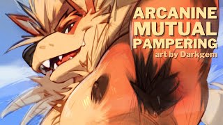 [Furry ASMR] Arcanine Mutual Pampering (Licking, Fur Cleaning, Brushing, Belly Scratchs...)