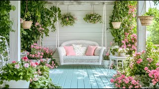 Outdoor Living Room Flower Garden Landscape 2025: Swing Chair Ideas!