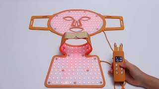 Rechargeable 122 Lamps Silicone LED PDT Therapy Facial \u0026 Neck Mask | Product Number: SC1234