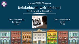 Szülői tájékoztató 2023 - beiskolázás