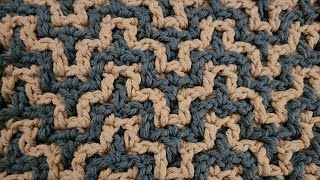 Part 2 - Interlocking Crochet - Bargello Stitch! (full repeat \u0026 finishing edge)