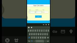 Age Calculator using HTML, CSS and JAVASCRIPT