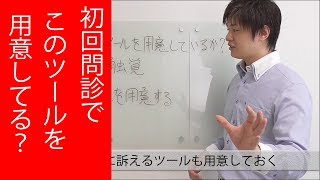 初回問診では視覚に訴えるツールも用意しておく