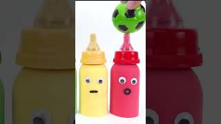 Satisfying Videos l Making Rainbow Coca Cola bottles with Kinetic Sand and Stress Soccer balls ASMR