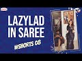 Nailing the #Lazylad in Saree | Niveditha Gowda #shorts #chandanshetty