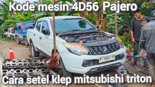 cara setel klep mesin strada triton 💯 #dieselengine #mitsubishipajero #stradatriton