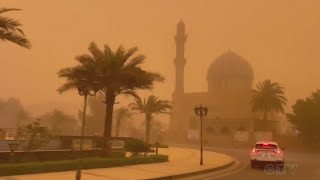 WATCH: Dust storm turns the sky over Baghdad orange