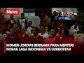 Momen Presiden Jokowi saat Nobar Laga Indonesia vs Uzbekistan Bersama Para Menteri -iNews Sore 30/04