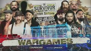 WWE Survivor Series WarGames 2022 The Bloodline vs Team Sheamus Official Match Card V1