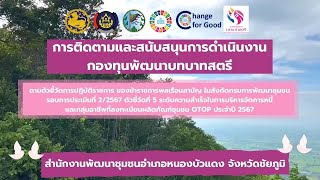 การติดตามและสนับสนุนการดำเนินงานกองทุนพัฒนาบทบาทสตรี